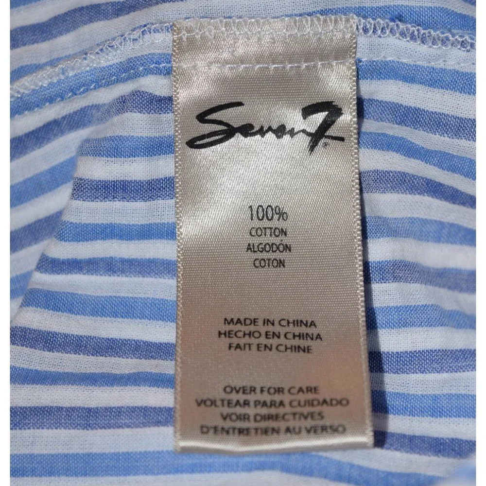 Seven7 Striped Tie Front Blouse size XL - Picture 8 of 10